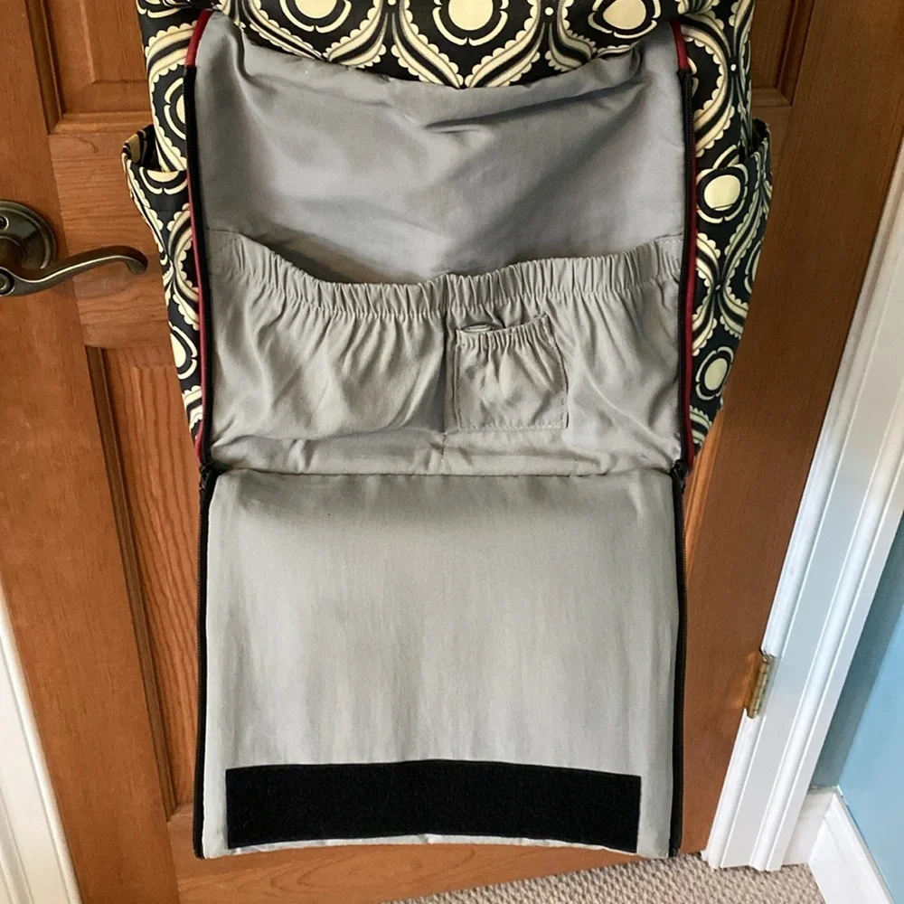 Petunia Pickle Bottom Black/Off White Geometric Backpack computer or diaper bag